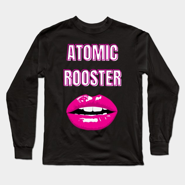 atomic rooster red lips Long Sleeve T-Shirt by angga108